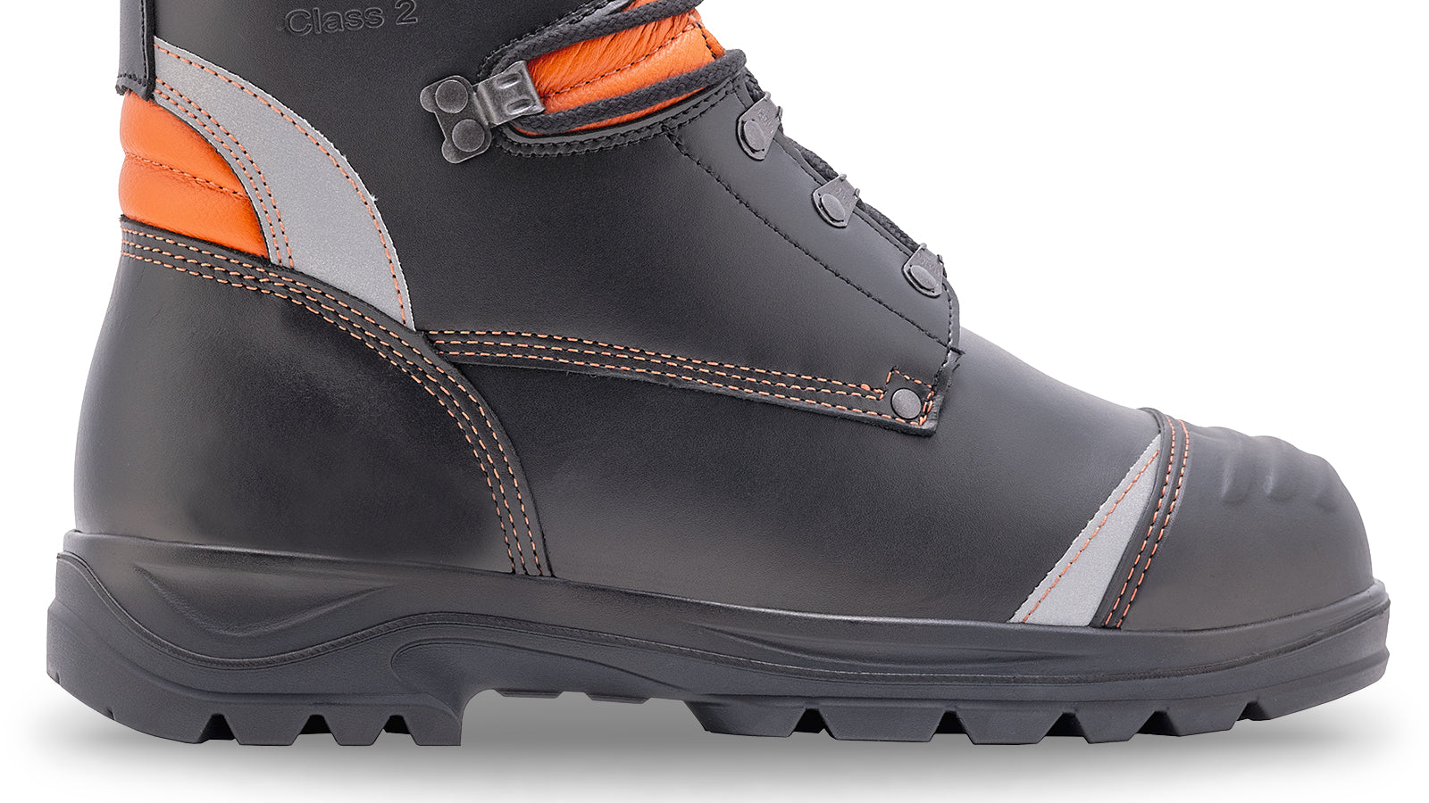 Lesnická obuv Fraker Logger orange – detail 1