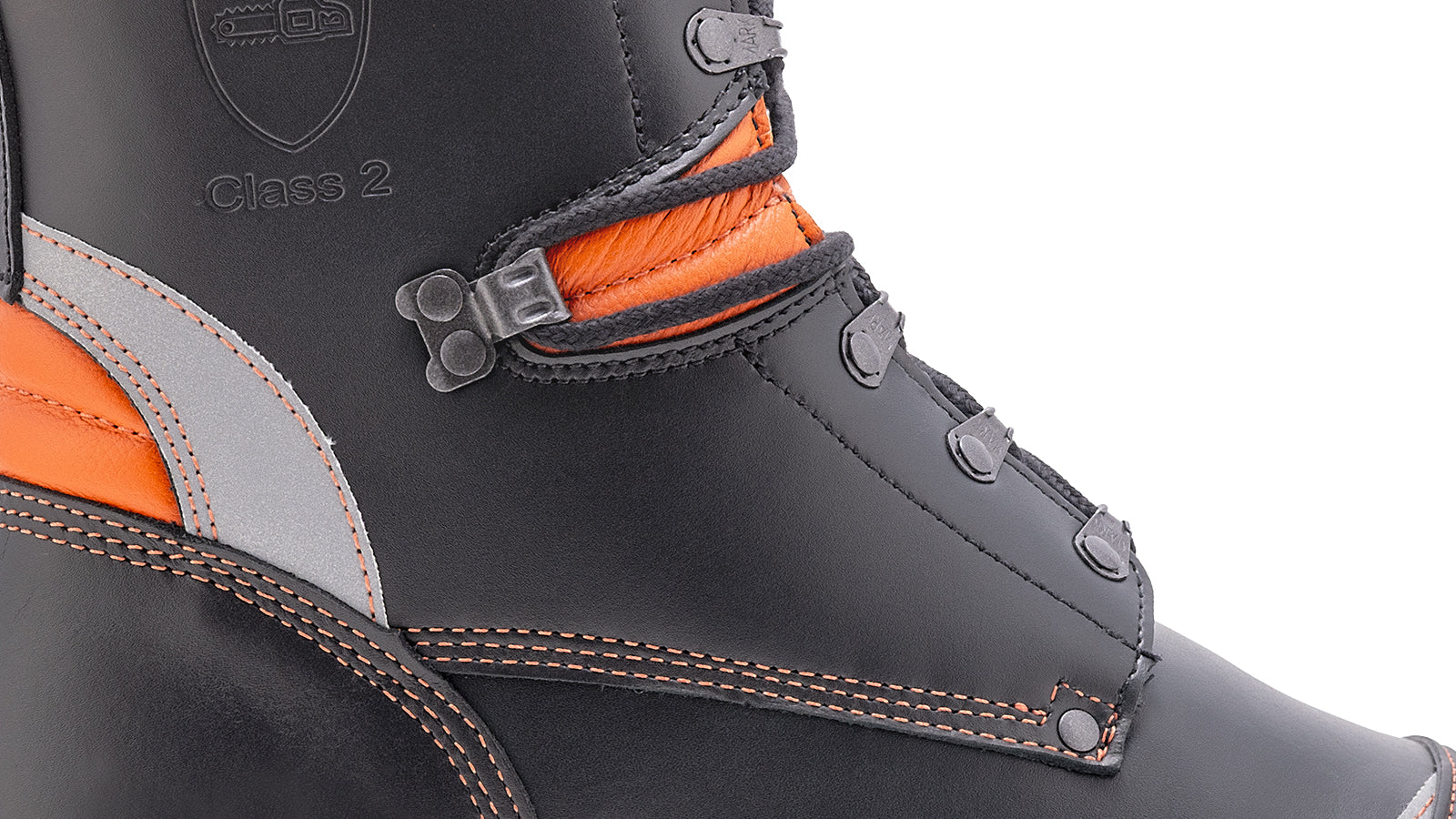 Lesnická obuv Fraker Logger orange – detail 2